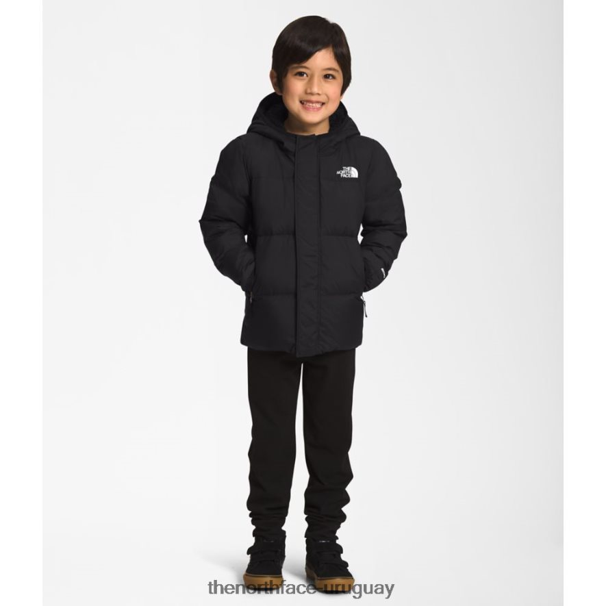 chaqueta con capucha North Down para niños 2RRLTN5299 negro The North Face