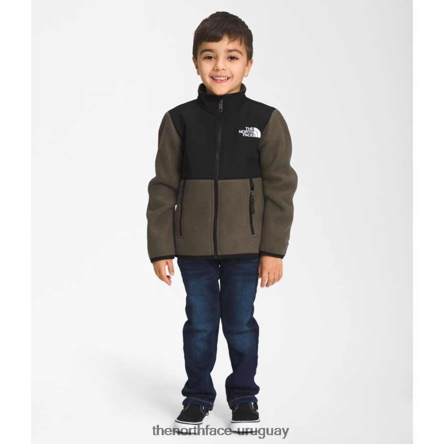 chaqueta denali para niños 2RRLTN5359 nuevo verde pardo The North Face