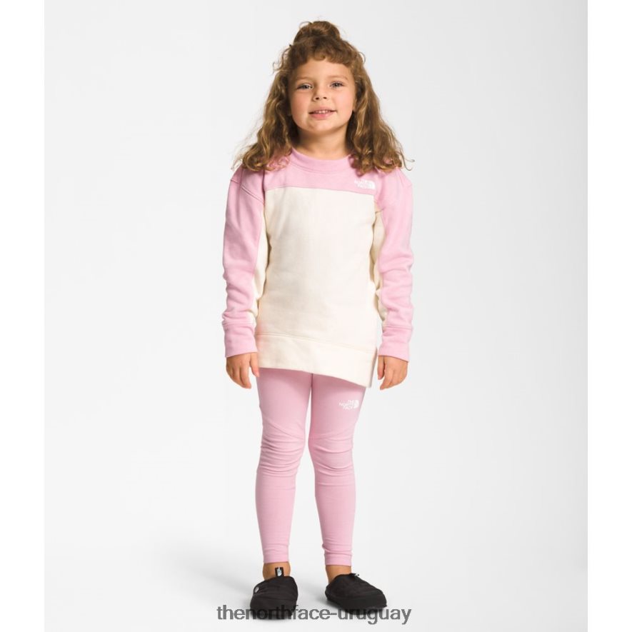 conjunto de tripulación y leggings para niños 2RRLTN5342 camafeo rosa The North Face