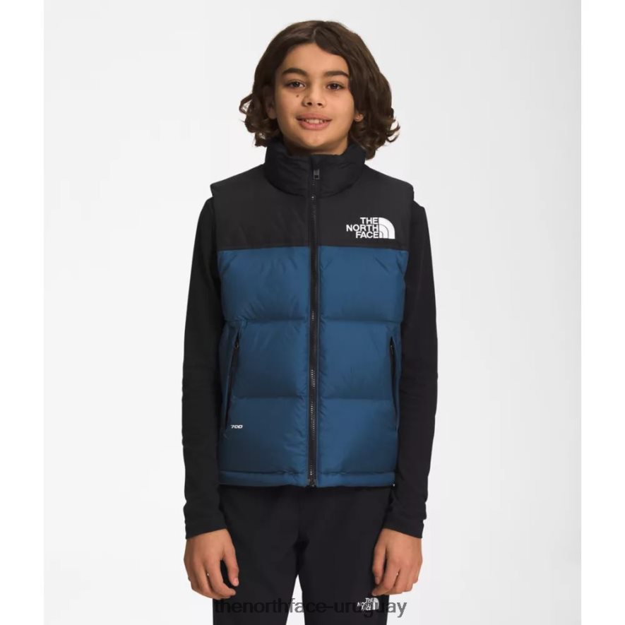 adolescente 1996 retro nuptse chaleco 2RRLTN5927 azul sombreado The North Face