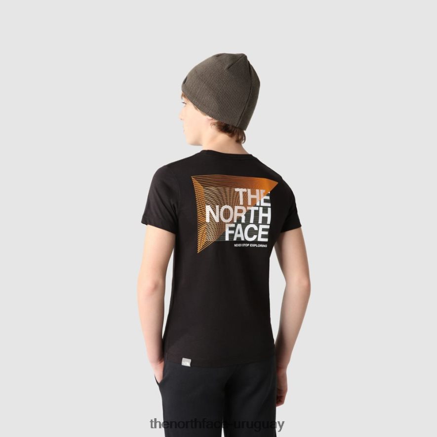 camiseta gráfica de manga corta para niño negro naranja 2RRLTN2030 negro-naranja The North Face