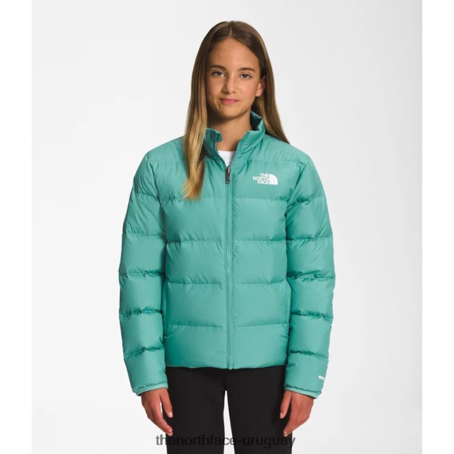 chaqueta de plumón reversible para adolescente 2RRLTN5880 wasabi The North Face