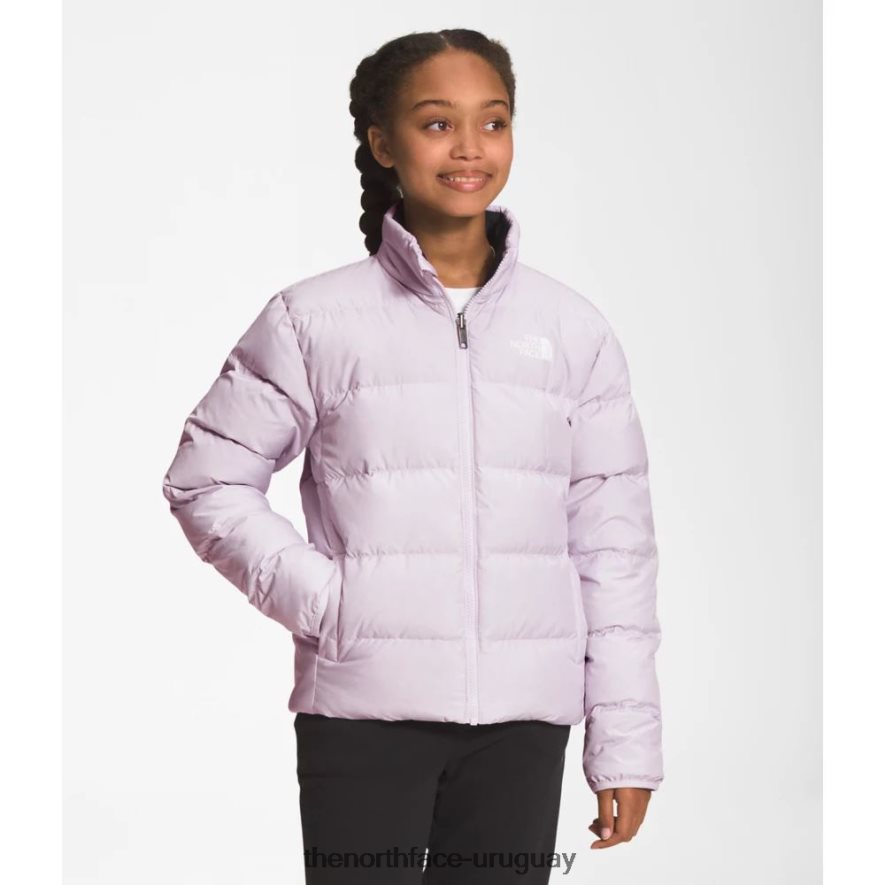 chaqueta de plumón reversible para adolescente 2RRLTN5881 niebla de lavanda The North Face