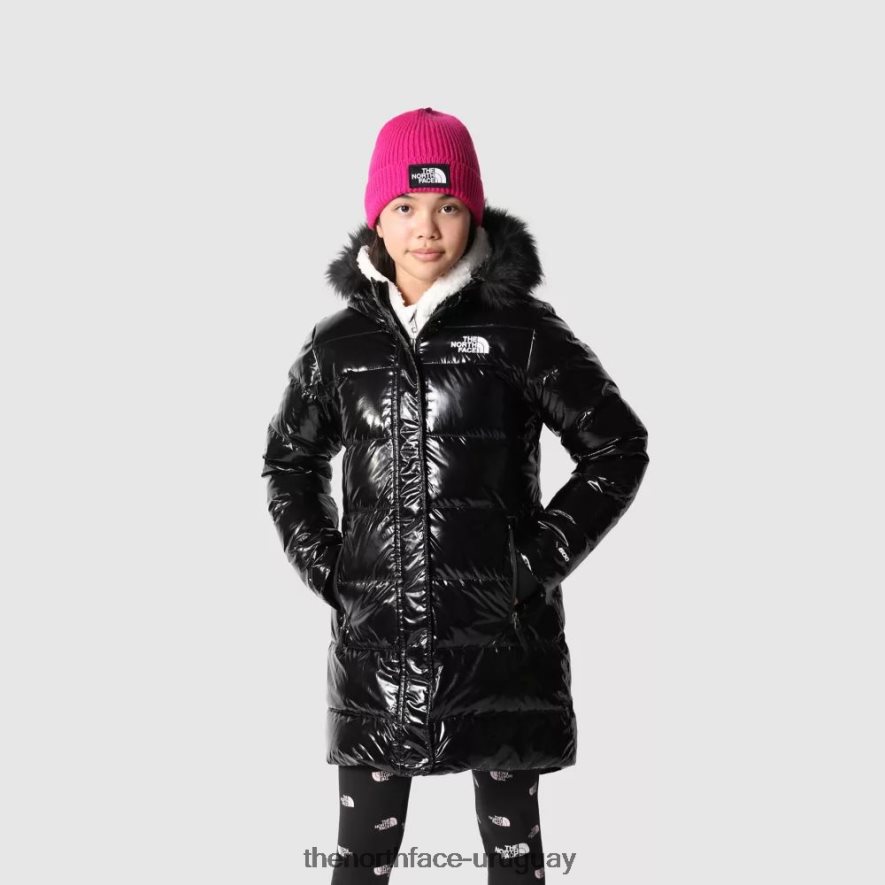 parka con capucha north down para niñas 2RRLTN1668 negro The North Face