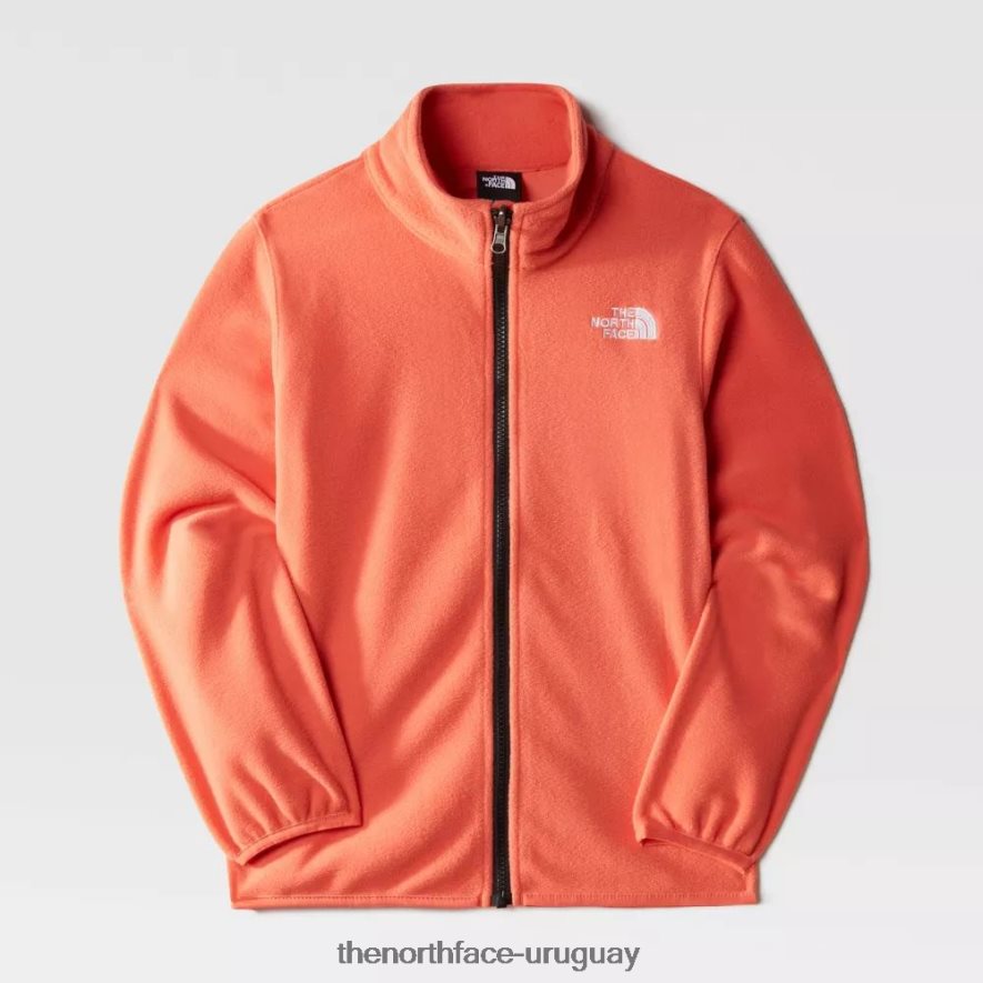 polar juvenil emilio con cremallera completa 2RRLTN2292 naranja resplandor The North Face